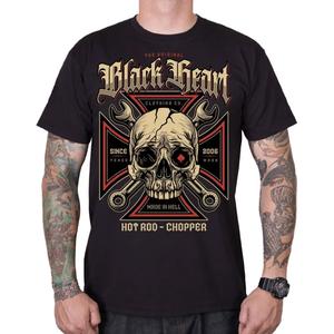T-shirt Noir Coeur Clé à molette Tête noire