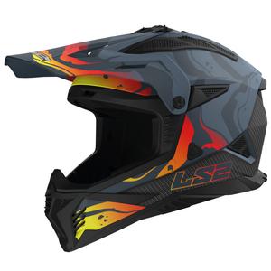Casque de motocross LS2 MX708 Fast II Wash gris foncé