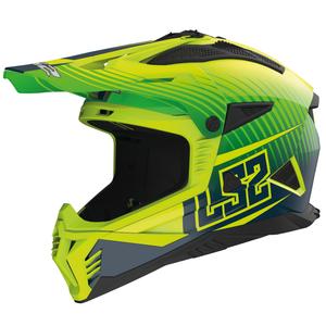 Casque motocross LS2 MX708 Fast II Duck vert-jaune