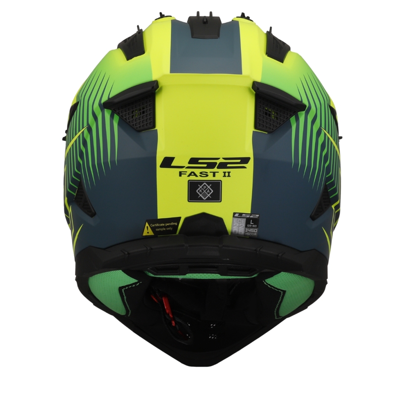 Casque motocross LS2 MX708 Fast II Duck vert-jaune