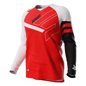 Maillot motocross enfant Shot Rush rouge soldes