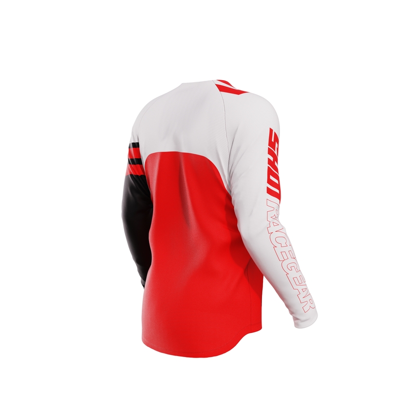 Maillot motocross enfant Shot Rush rouge soldes