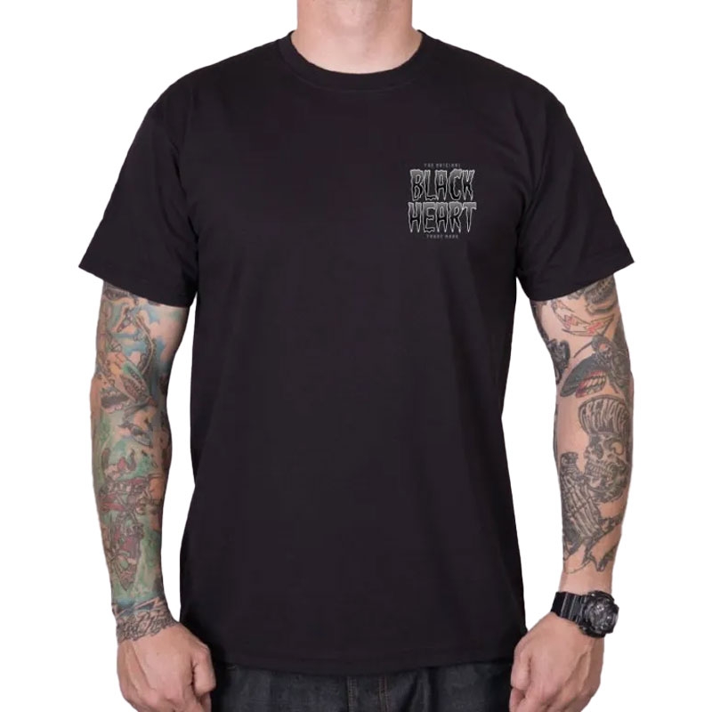 T-shirt Black Heart Red Baron noir