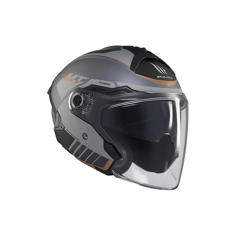 MT Cosmo SV Cruiser casque ouvert gris mat-noir