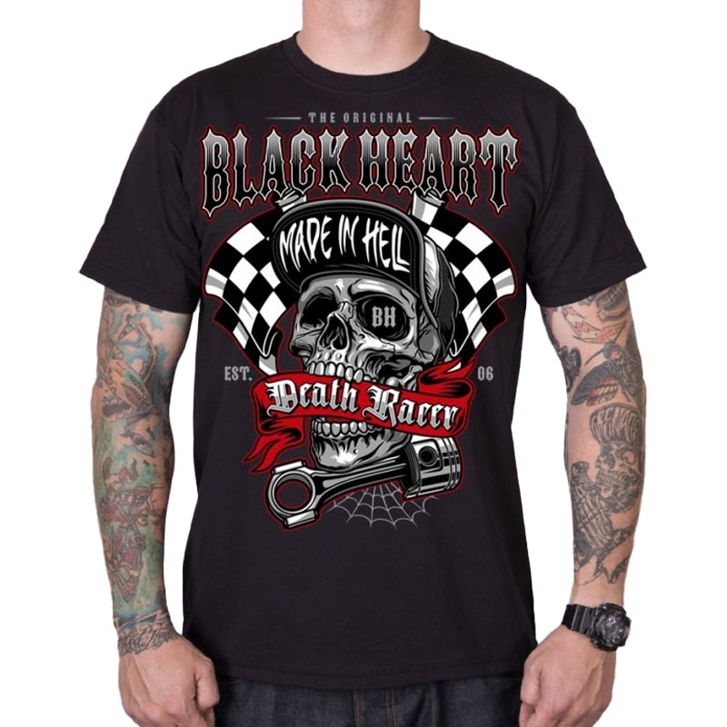 T-shirt noir Heart Death Racer noir