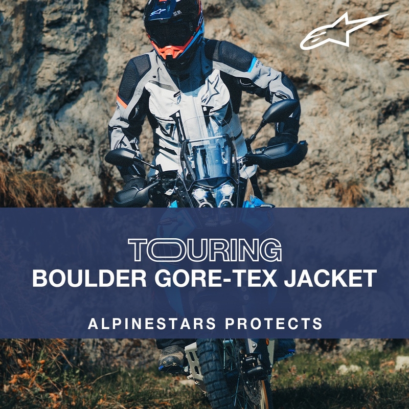 Veste moto Alpinestars Boulder Gore-Tex gris foncé-léger