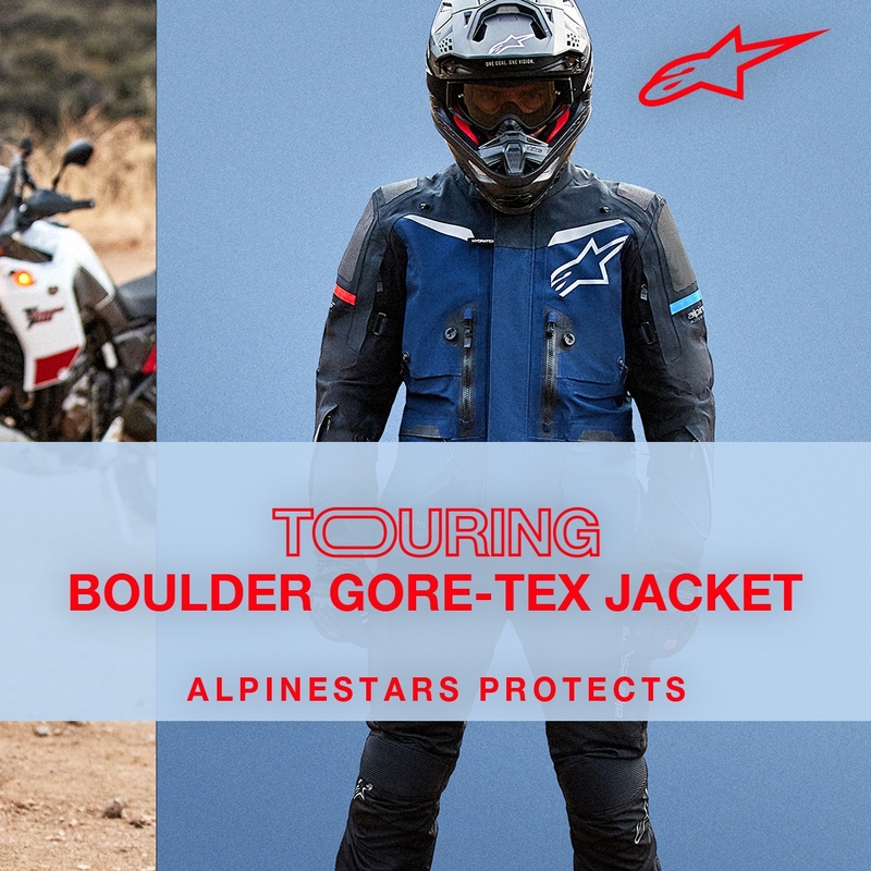 Veste moto Alpinestars Boulder Gore-Tex gris foncé-léger