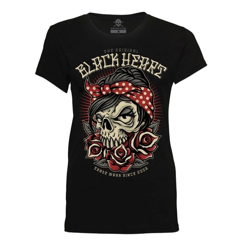 T-shirt femme Black Heart Allen noir