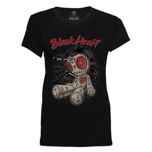 T-shirt Femme Noir Coeur Woodoo Doll noir