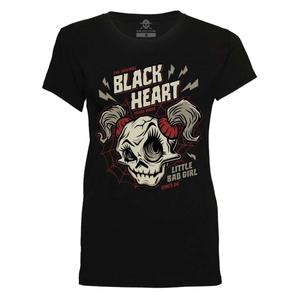 T-shirt femme noir Heart Ghost Face noir