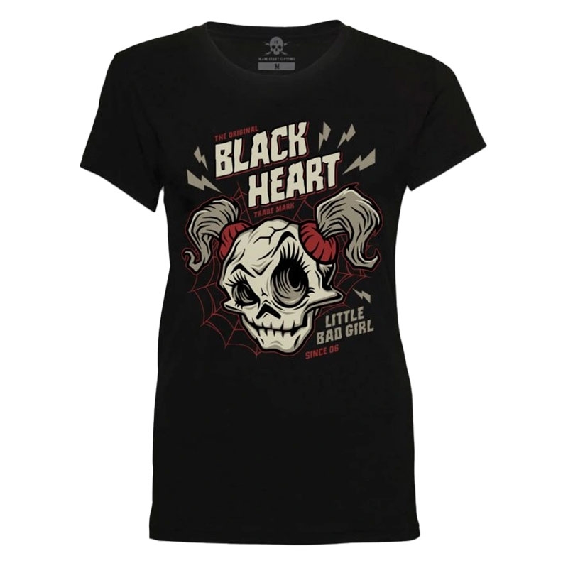 T-shirt femme noir Heart Ghost Face noir