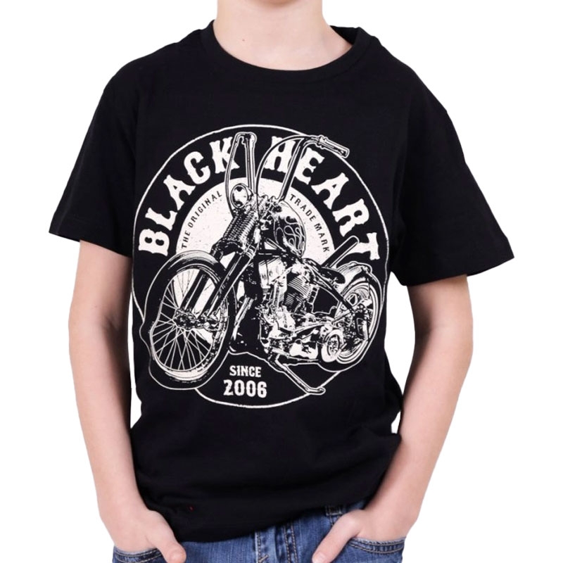 T-Shirt enfant Black Heart Chopper noir