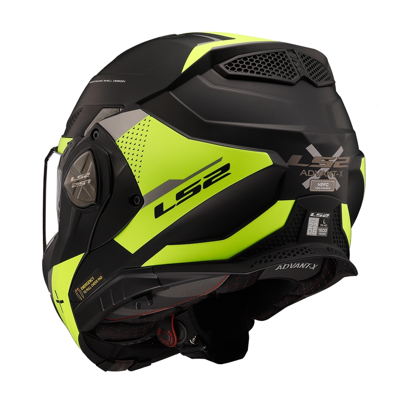 Casque moto modulable LS2 FF901 Advant X Oblivion noir-jaune fluo