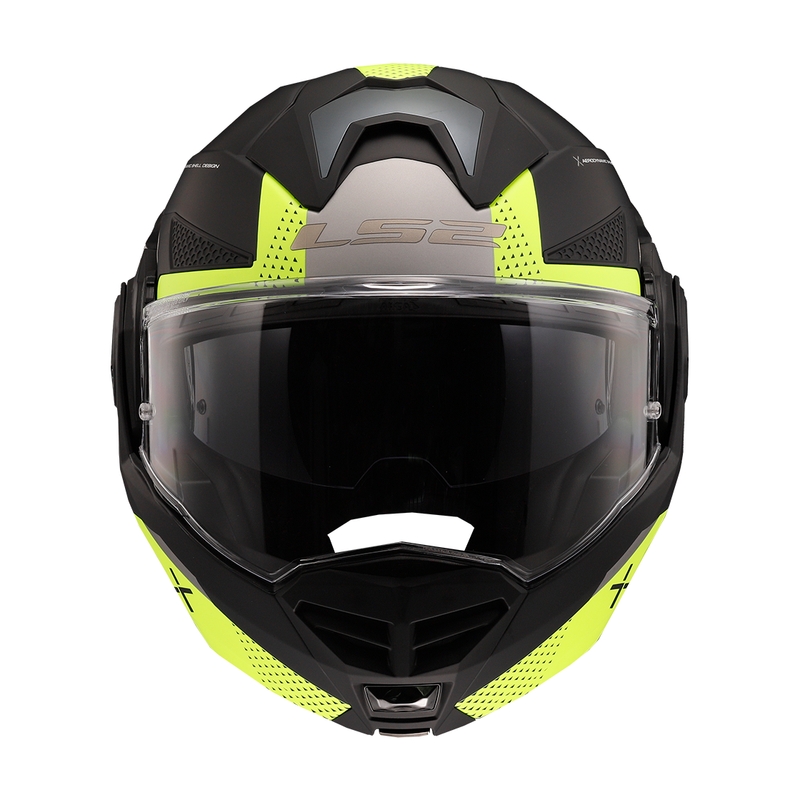 Casque moto modulable LS2 FF901 Advant X Oblivion noir-jaune fluo