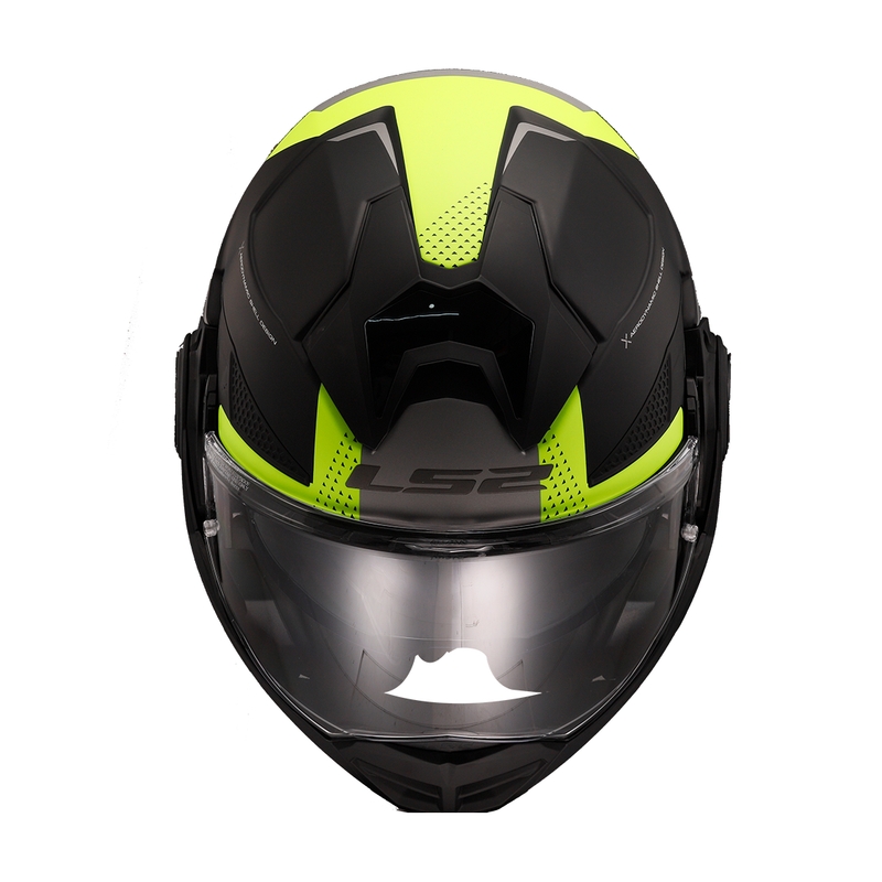 Casque moto modulable LS2 FF901 Advant X Oblivion noir-jaune fluo