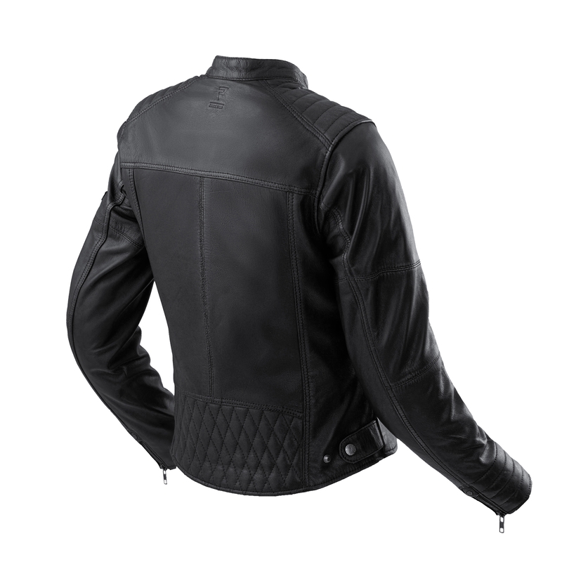 Veste de moto en cuir pour femmes Rebelhorn Hunter II Noir