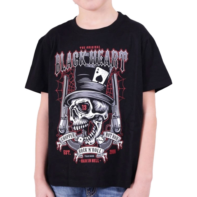T-shirt enfants Black Heart Pistolero noir