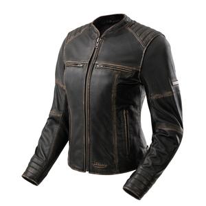 Veste de moto en cuir pour femme Rebelhorn Hunter II marron