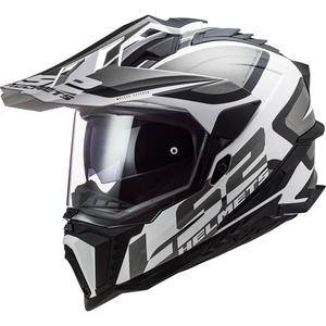 Casque d'enduro LS2 MX701 Explorer Alter noir mat et blanc
