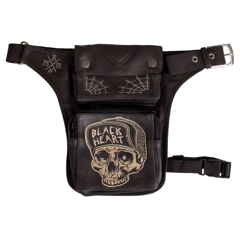 W-TEC Garage Built Black Heart Thigh Pocket Noir