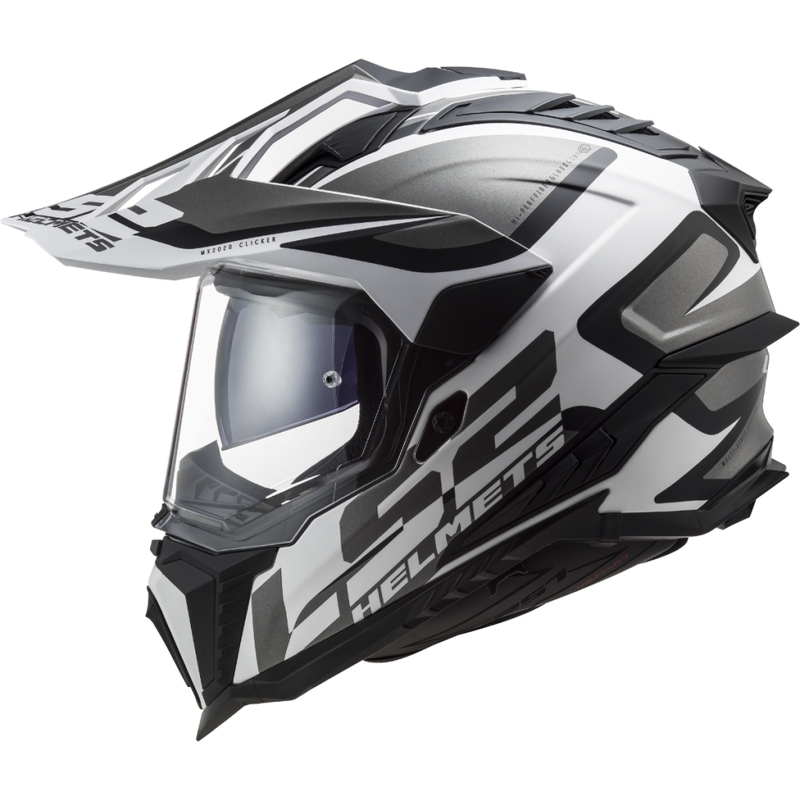 Casque d'enduro LS2 MX701 Explorer Alter noir mat et blanc