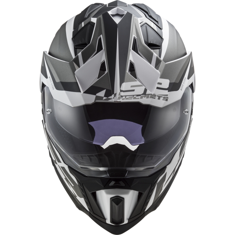 Casque d'enduro LS2 MX701 Explorer Alter noir mat et blanc