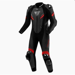 Combinaison de moto Shima Hyper-RS en cuir noir et rouge