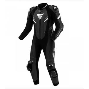 Salopette de moto Shima Hyper-RS en cuir noir et blanc