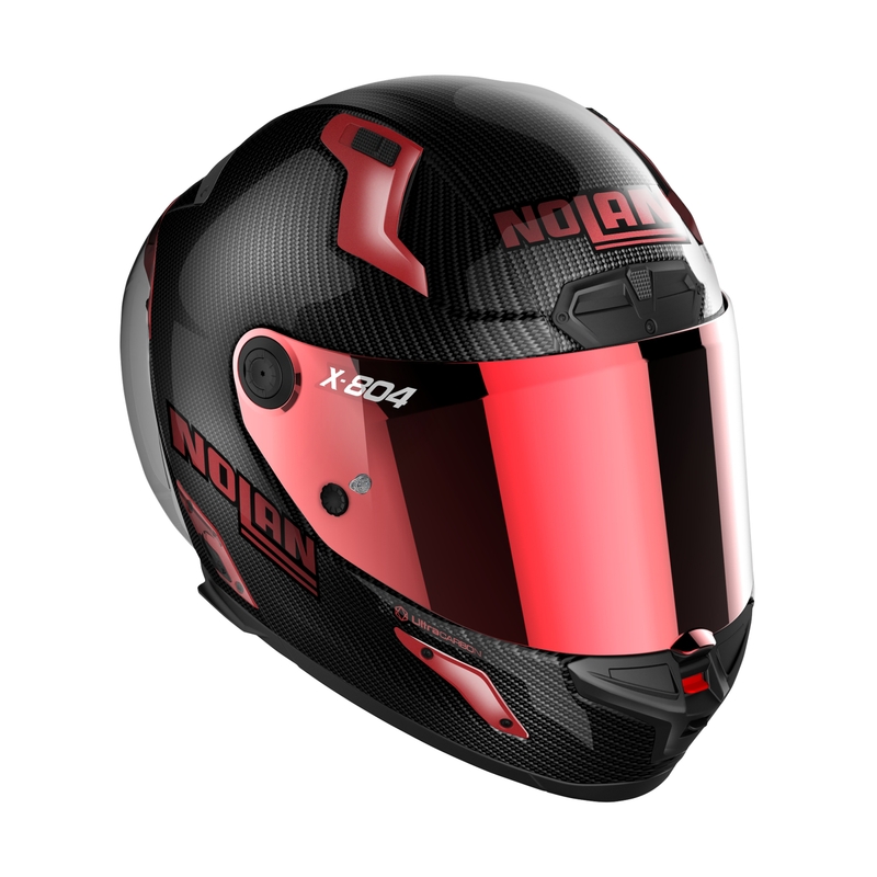 Nolan X-804 RS Ultra Carbon Iridium Edition Noir-Rouge Casque moto intégral