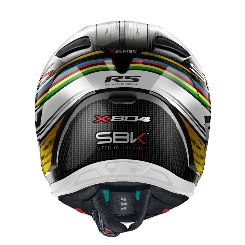 Nolan X-804 RS Ultra Carbon SBK integral motorcycle helmet noir-rouge-or