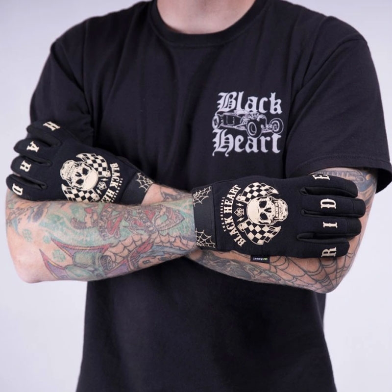 Black Heart W-TEC Starter Chopper Gants Noirs
