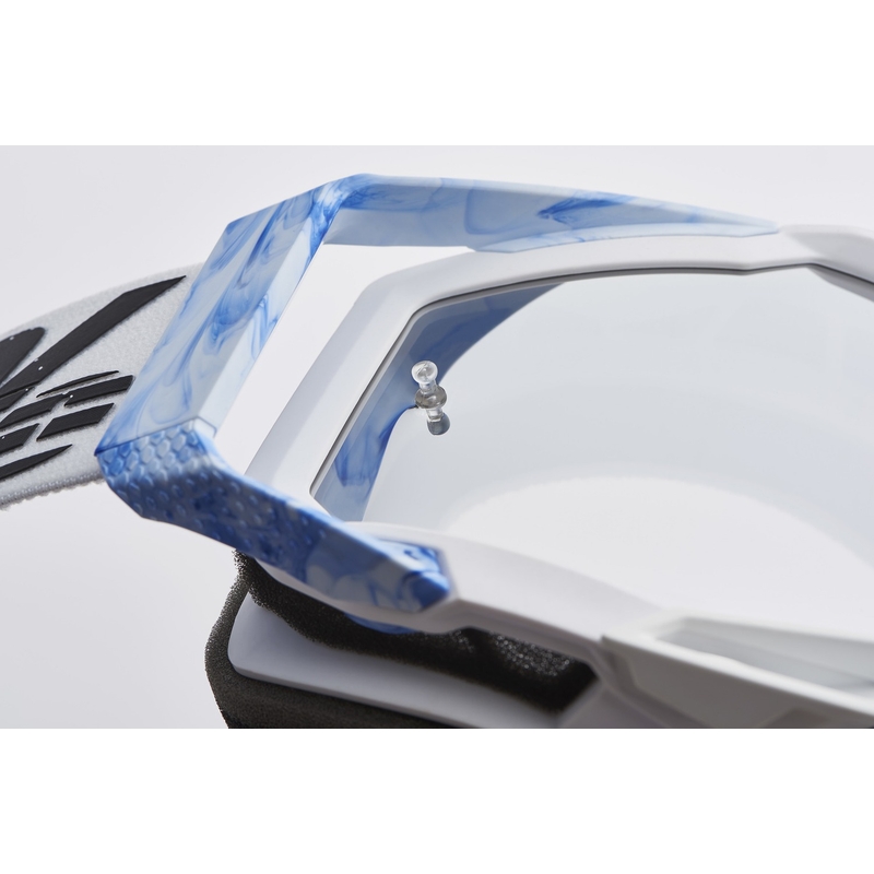 Lunettes de motocross 100% RACECRAFT Mixos plexi argenté