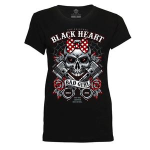 T-shirt femme Black Heart Bell Piston noir