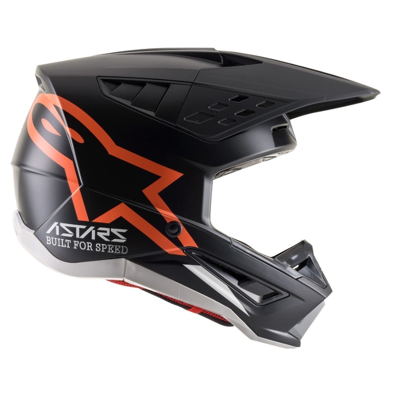 Casque motocross Alpinestars S-M5 Compass noir-orange fluo
