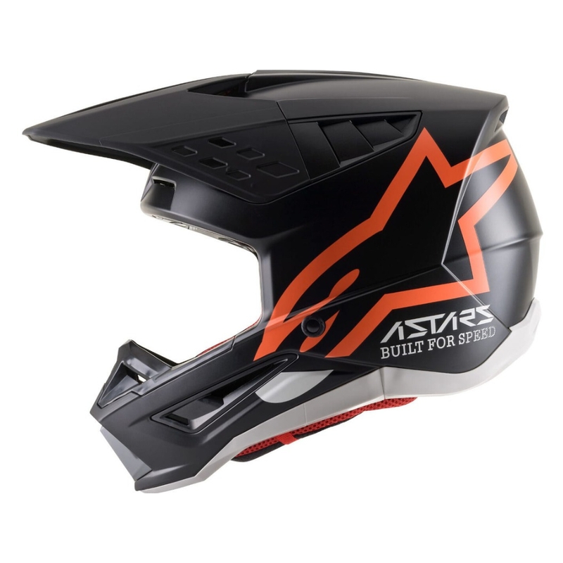 Casque motocross Alpinestars S-M5 Compass noir-orange fluo