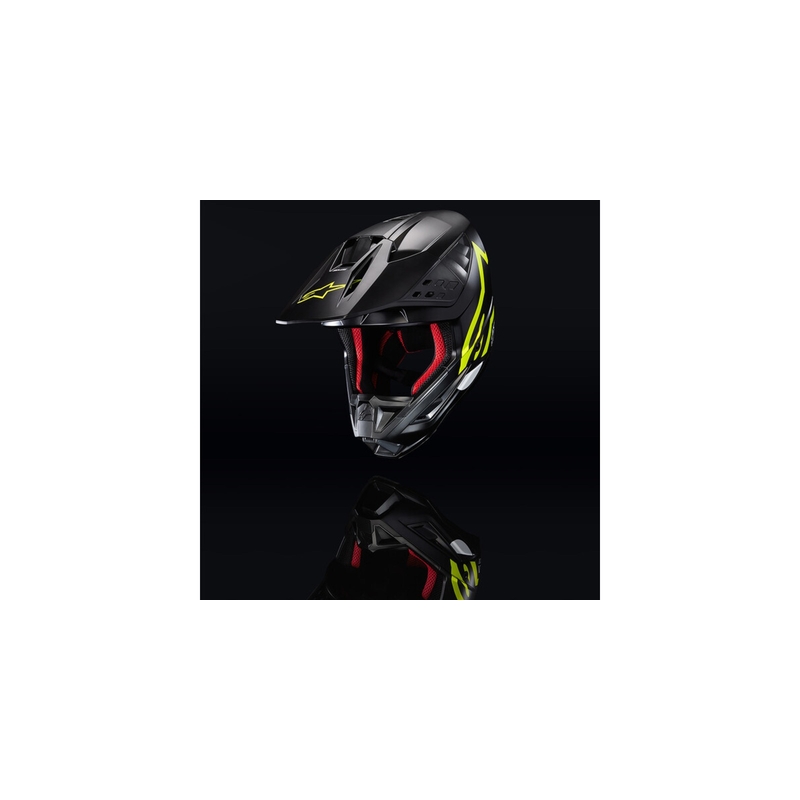 Casque motocross Alpinestars S-M5 Compass noir-jaune fluo