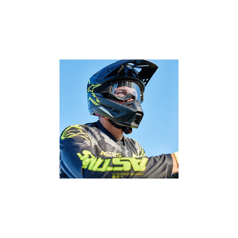Casque motocross Alpinestars S-M5 Compass noir-jaune fluo