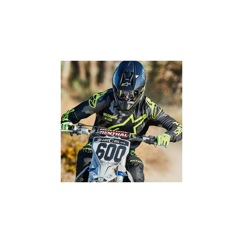 Casque motocross Alpinestars S-M5 Compass noir-jaune fluo