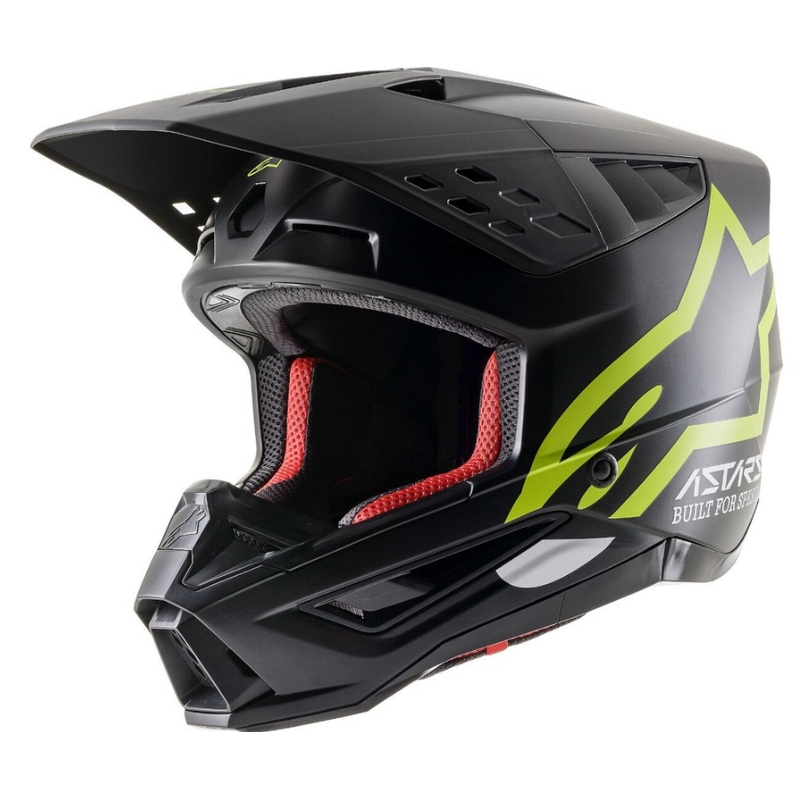 Casque motocross Alpinestars S-M5 Compass noir-jaune fluo