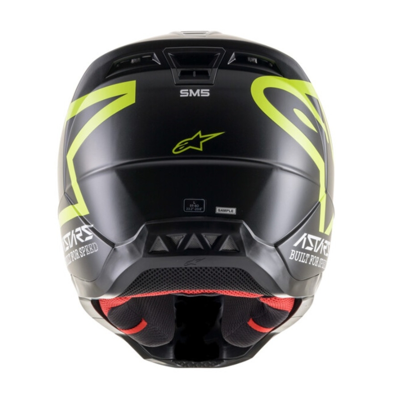 Casque motocross Alpinestars S-M5 Compass noir-jaune fluo