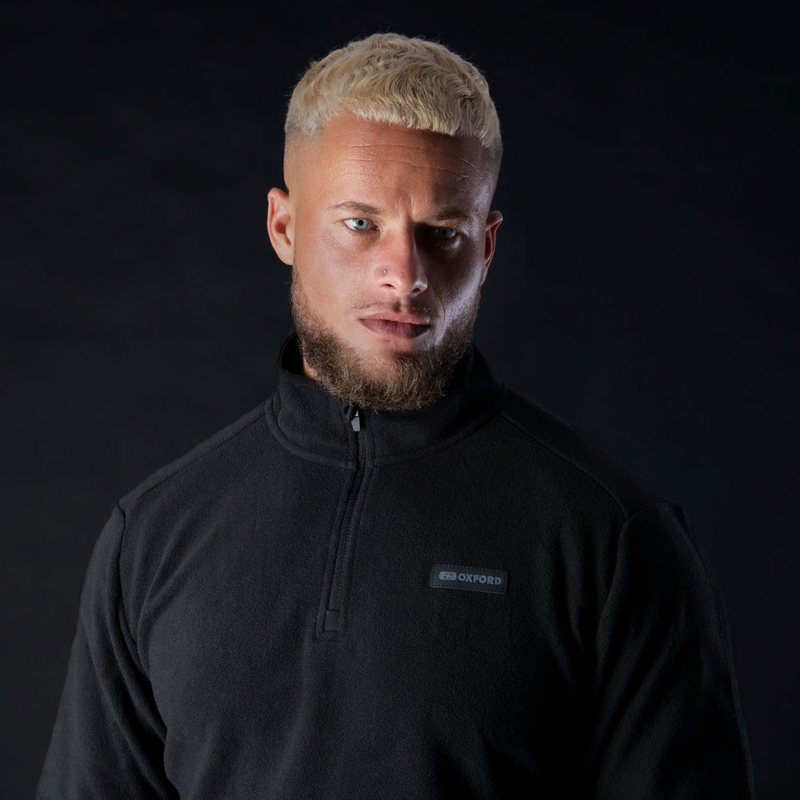 Oxford Advanced Micro Fleece 1/2 Neck Black Thermal Jacket Liner