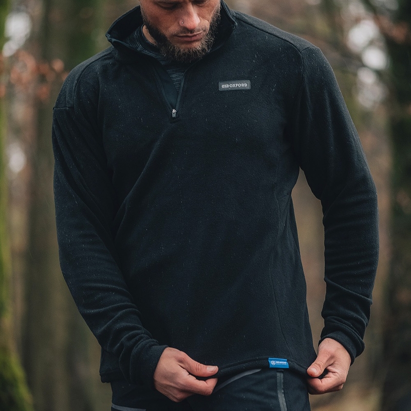 Oxford Advanced Micro Fleece 1/2 Neck Black Thermal Jacket Liner