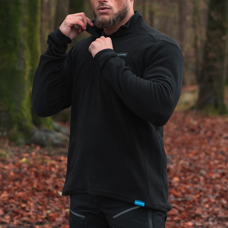 Oxford Advanced Micro Fleece 1/2 Neck Black Thermal Jacket Liner