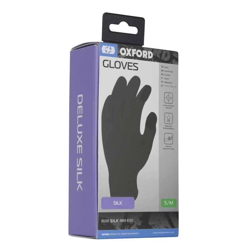 Inserts de gants avec soie OXFORD noire