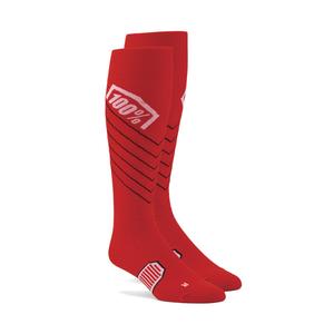 Chaussettes 100% - USA HI Side MX rouge