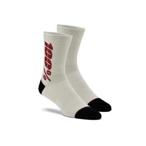 Chaussettes 100% - USA Rythym Merino Wool rouge argenté