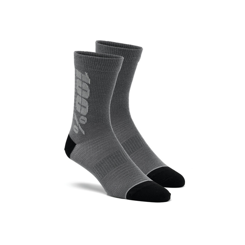 Chaussettes 100% - USA Rythym Merino Wool noir et gris