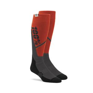 Chaussettes 100% - USA Torque MX orange-gris