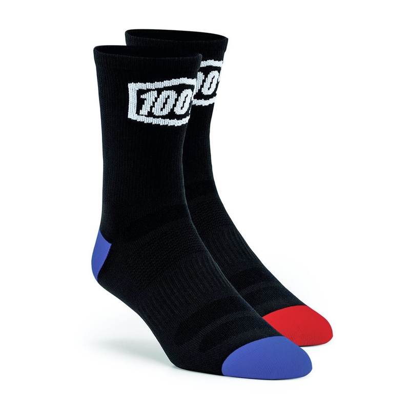 Chaussettes 100%-USA Terrain MTB noir