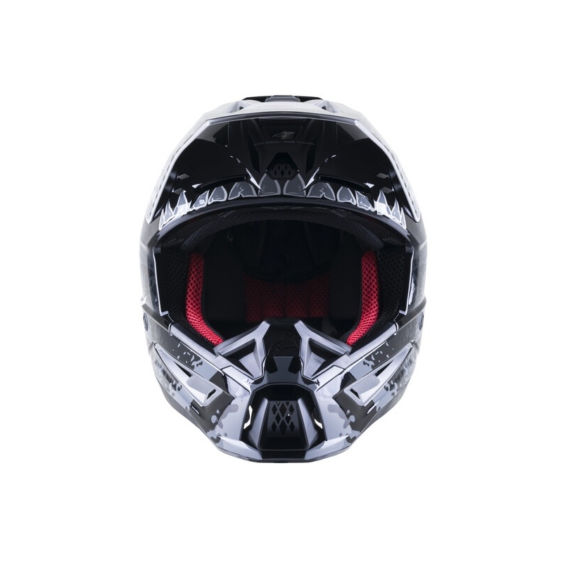 Alpinestars S-M5 Solar Flare Motocross Helmet Black and Grey soldes